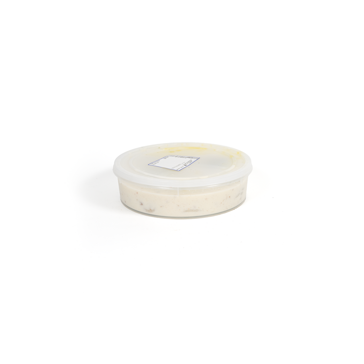 Fresh Shish Barak Tub from Top Fruit Market, ready-to-eat Middle Eastern dumplings with yogurt sauce in a clear container.